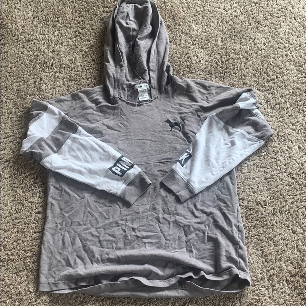 pink pull over ! Light wear and worn